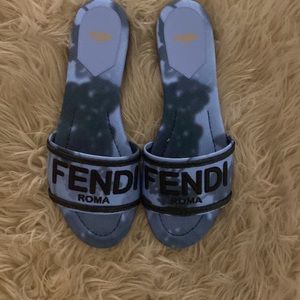 Fendi Tie Dye Canvas Slide